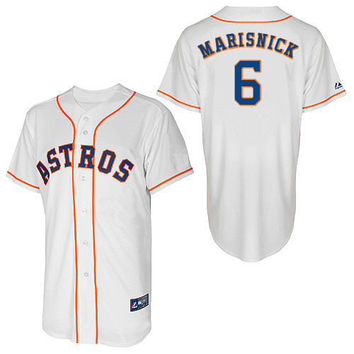 Jake Marisnick #6 Youth Baseball Jersey-Houston Astros Authentic Home White Cool Base MLB Jersey